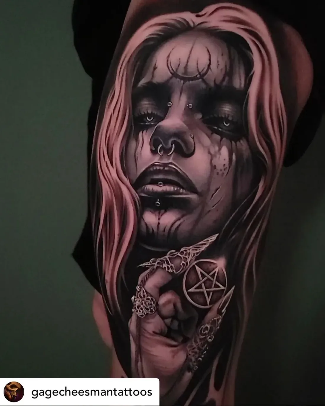 Custom tattoo by Gage Cheesman, Alliance Tattoo Eugene Oregon