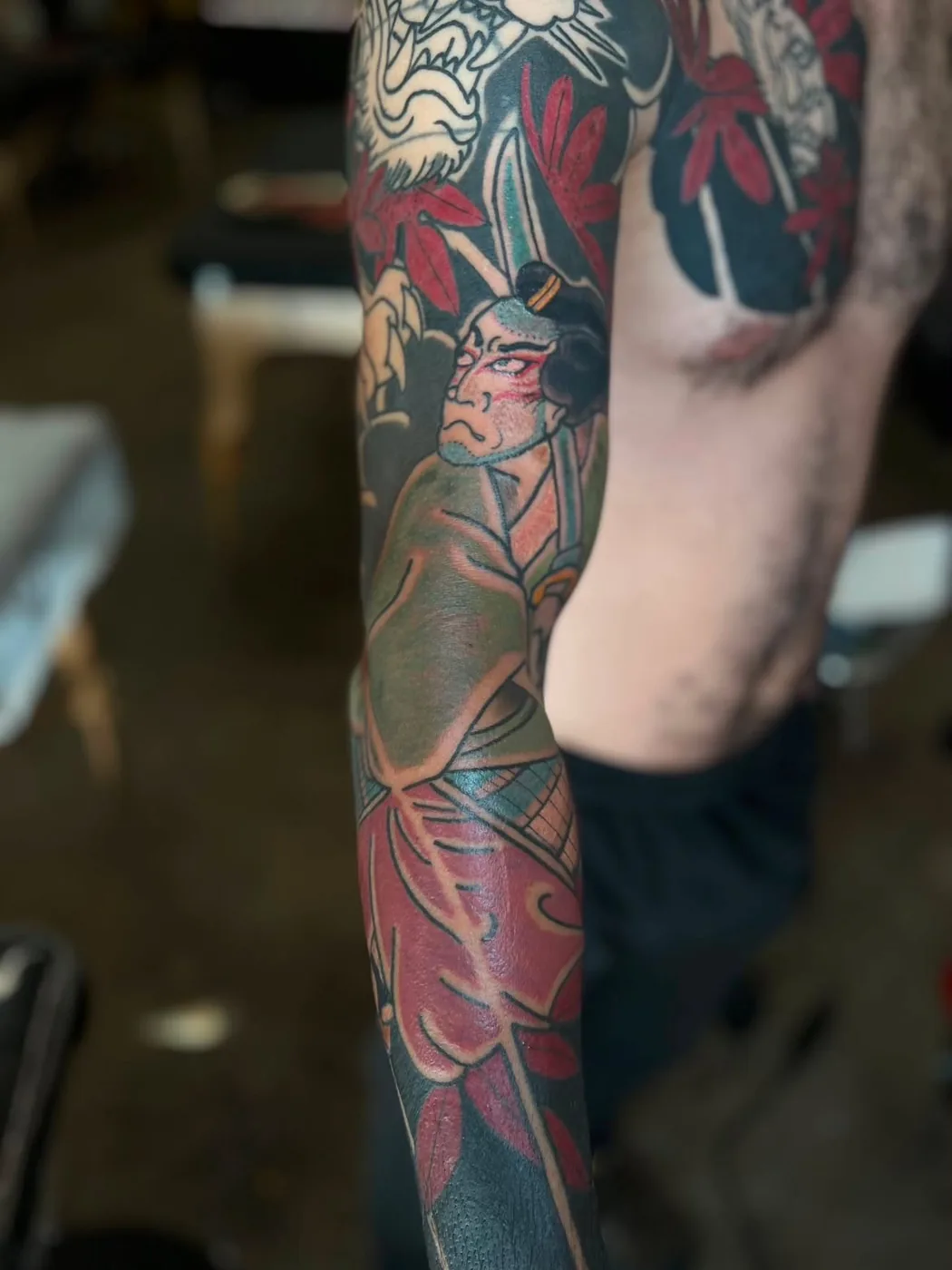 Traditional Japanese tattoo by Kaichi Fujita, Alliance Tattoo Eugene Oregon